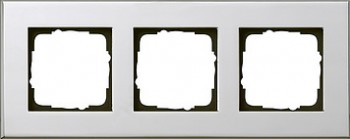 021310 Рамка Esprit Хром 3-постовая Gira фото