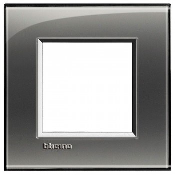 LNA4802KF Рамка LivingLight Квадрат Лондонский туман 2-модульная Bticino фото