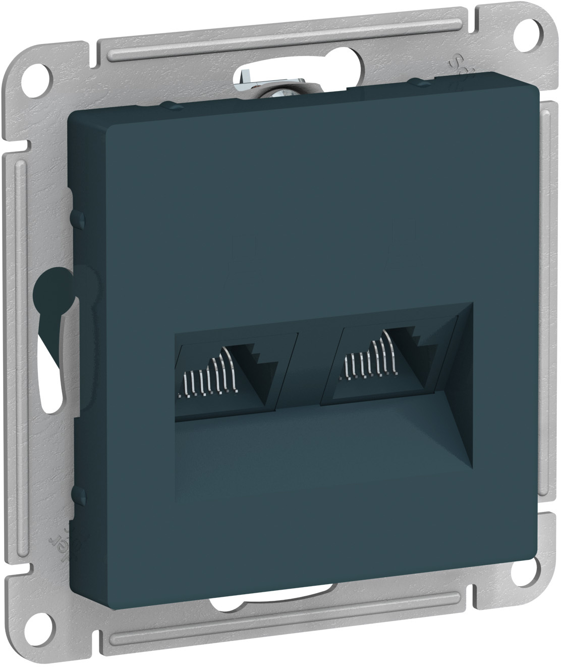 

ATN000885 Atlasdesign Розетка двойная компьютерная RJ45+RJ45, кат.5E, механизм, Изумруд Schneider Electric, Atlasdesign ATN000885