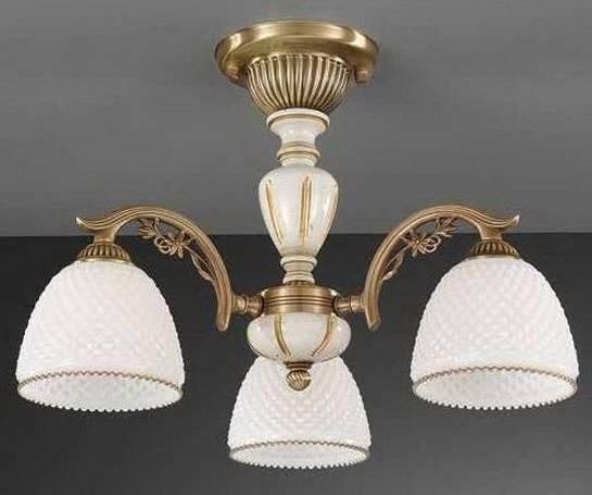 

Потолочная люстра Reccagni Angelo PL 8626/3, Белый, rosa 8606 PL 8626/3