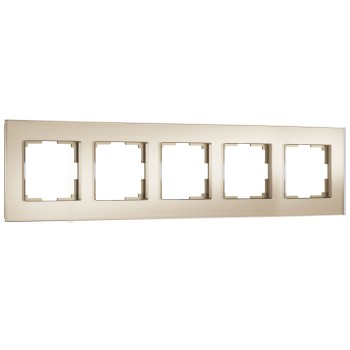 Рамка на 5 постов Senso (шампань, стекло soft-touch) Werkel W0053111 a069970 фото