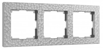 W0032406 Рамка на 3 поста (серебряный)  Hammer Werkel a052520 фото