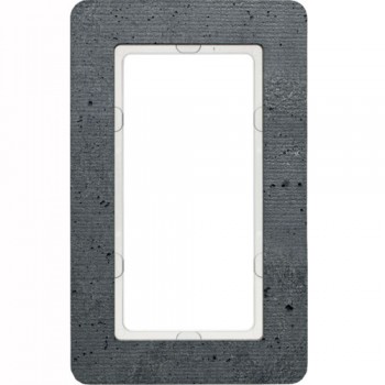 13096020 Рамка с большим вырезом Q.7 Бетон 2-постовая вертикальная Berker фото