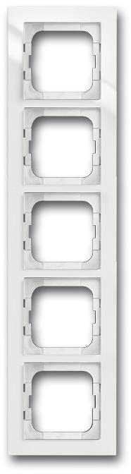 

1725-284/11 Рамка для монтажа заподлицо Axcent Белый 5-постовая ABB, Axcent 1725-284/11