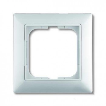 1725-0-1479 Рамка с декоративной накладкой Basic 55 Альпийский белый 1-постовая ABB фото