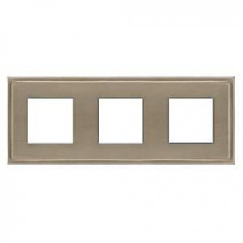 FD01243NS Рамка Madrid Nickel Satin 3-постовая Fede фото