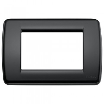 16763.16 Рамка Idea Rondo Черный 3-модульная Vimar фото