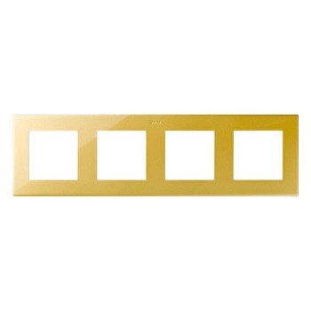 2400640-066 Рамка на 4 поста, золото Simon 24 фото