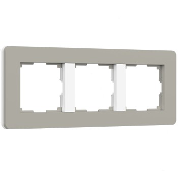 W0033067 Рамка на 3 поста Split (дымчатый/белый, soft-touch) Werkel a067262 фото