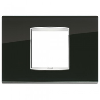 20652.C71 Рамка Eikon Chrome Classica Лед черный 2 модуля Vimar фото