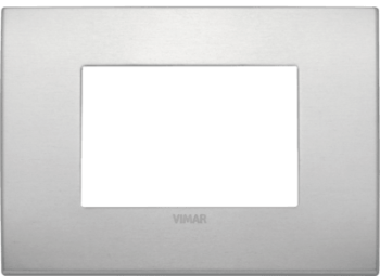 19653.15 Рамка Arke Classic Алюминий 3-модульная Vimar фото