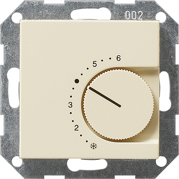 

039101 Терморегулятор с размыкающим контактом 24V/10 (4)A Кремовый Gira, Standard 55 039101