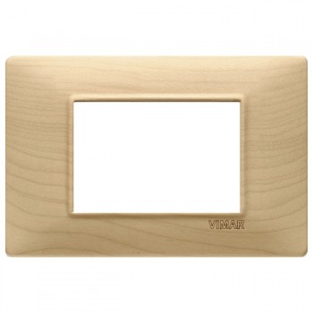 14653.61 Рамка Plana Натуральный клен 3-модульная Vimar фото