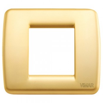 17093.33 Рамка Idea Rondo Золото матовое 2 модуля Vimar фото