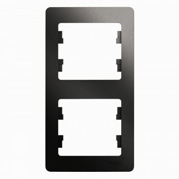 Рамка Антрацит вертикальная 2-постовая Systeme Electric (Schneider Electric) Glossa GSL000706 фото