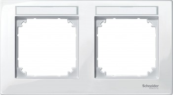 MTN514219 Рамка с полем для надписи M-Plan Белый 2-постовая Merten фото