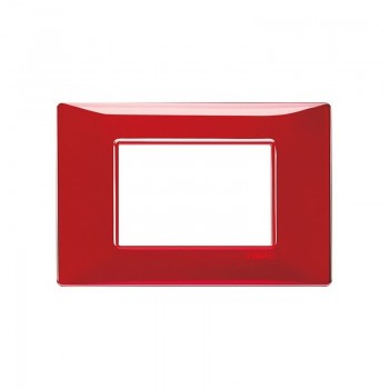 14653.51 Рамка Plana рубин 3-модульная Vimar фото