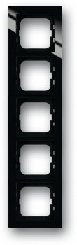 Рамка для монтажа заподлицо 5-постовая, черный ABB Axcent 1725-281/11 фото