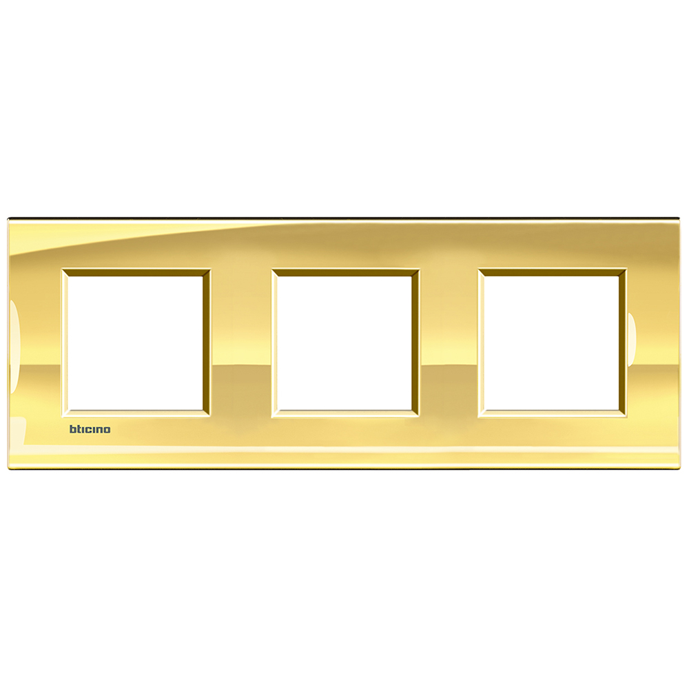 

LNA4802M3OA Рамка LivingLight Квадрат Золото 2+2+2 модуля Bticino, LivingLight Квадрат LNA4802M3OA