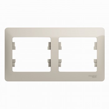 Рамка Молочный 2-постовая Systeme Electric (Schneider Electric) Glossa GSL000902 фото