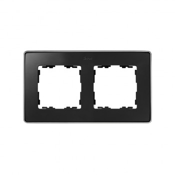 8201620-241 Рамка декоративная, 2 поста, Select, Simon 82 Detail, графит-хром фото