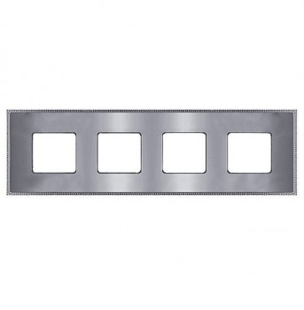 FD01434CBCB Рамка Belle Epoque Metal Bright chrome / Bright chrome 4-постовая гор/верт. Fede фото