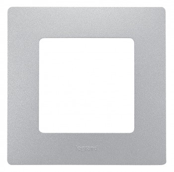 672551 Рамка Etika Алюминий 1-постовая  Legrand фото