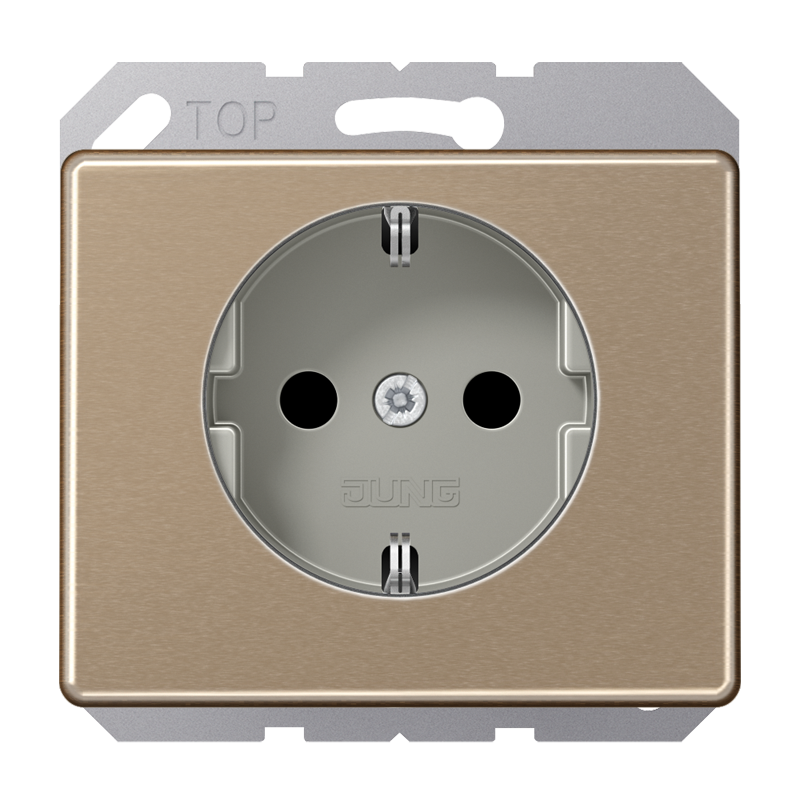 

SL520GB SL 500 Бронза Розетка с/з безвинт зажим Jung, SL 500 SL520GB