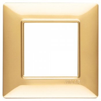 14642.24 Рамка Plana Золото блестящее 2 модуля Vimar фото