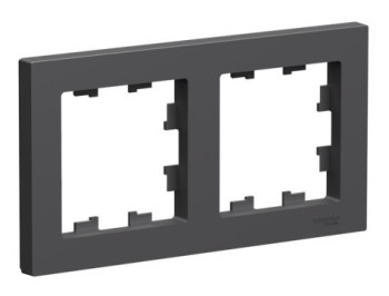 2-постовая рамка, универсальная, базальт Systeme Electric (Schneider Electric) AtlasDesign ATN001402 фото