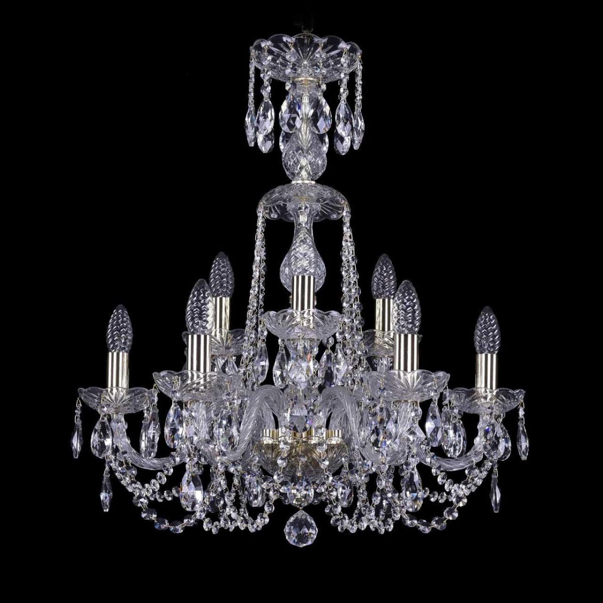 

Подвесная люстра Bohemia Ivele 1402/6+3/195/XL-64/G, Золотой, 1402 Gold 1402/6+3/195/XL-64/G