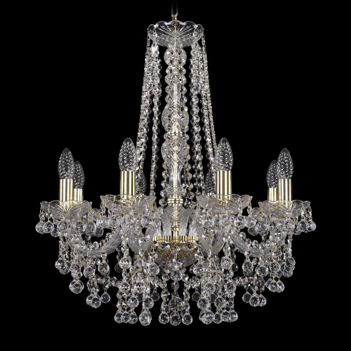 

Подвесная люстра Bohemia Ivele 1409/8/195/h-63/G, Золотой, 1409 Gold 1409/8/195/h-63/G