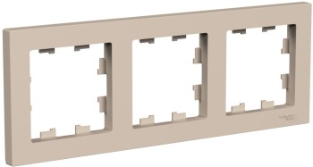 Рамка Песочный 3-постовая Systeme Electric (Schneider Electric) AtlasDesign ATN001203 фото