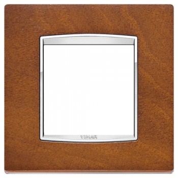 20642.C35 Рамка Eikon Chrome Classica Итальянский орех 2 модуля Vimar фото