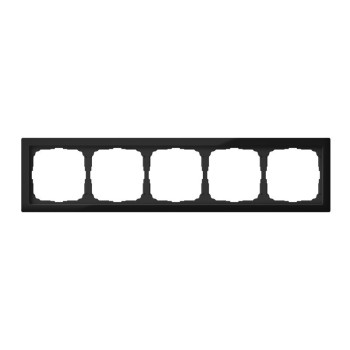 Рамка 5 постов органическое стекло черный Systeme Electric Artgallery pure GAL321005 фото