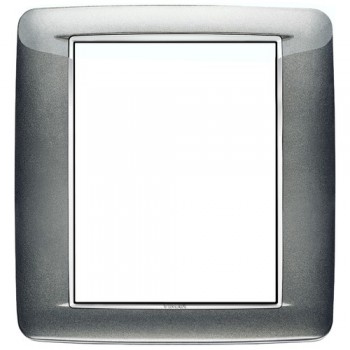 20698.C09 Рамка Eikon Chrome Round Серый металлик 8 модулей Vimar фото