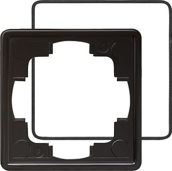 025147 Рамка с уплотнительной вставкой S-color Черный 1-постовая Gira фото