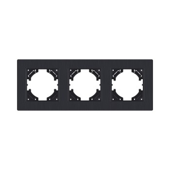 Рамка 3-кратная черный матовый Kollinger Eleganz Plex EP3BM фото