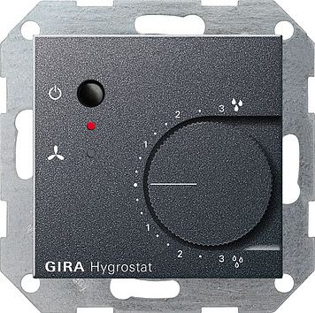 

226528 Электронный гигростат Антрацит Gira, Studio 226528