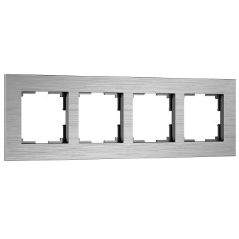 Рамка на 4 поста AluMax (алюминий) Werkel a066328 W0043506 фото