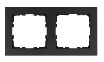 Рамка G-Classic  2-постовая,  Антрацит Jasmart G-Classic G1002B фото