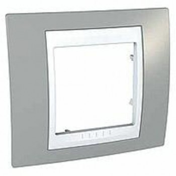 MGU6.002.865 Рамка Unica Хамелеон Серый / Белый 1-постовая Schneider Electric фото