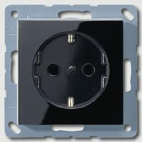

A1520SW А серия Розетка с заземлением Jung 16А/250В Чёрная, A flow A1520SW