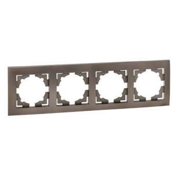 Рамка 4-местная графит EKF Валенсия EWM-G-304-60 фото