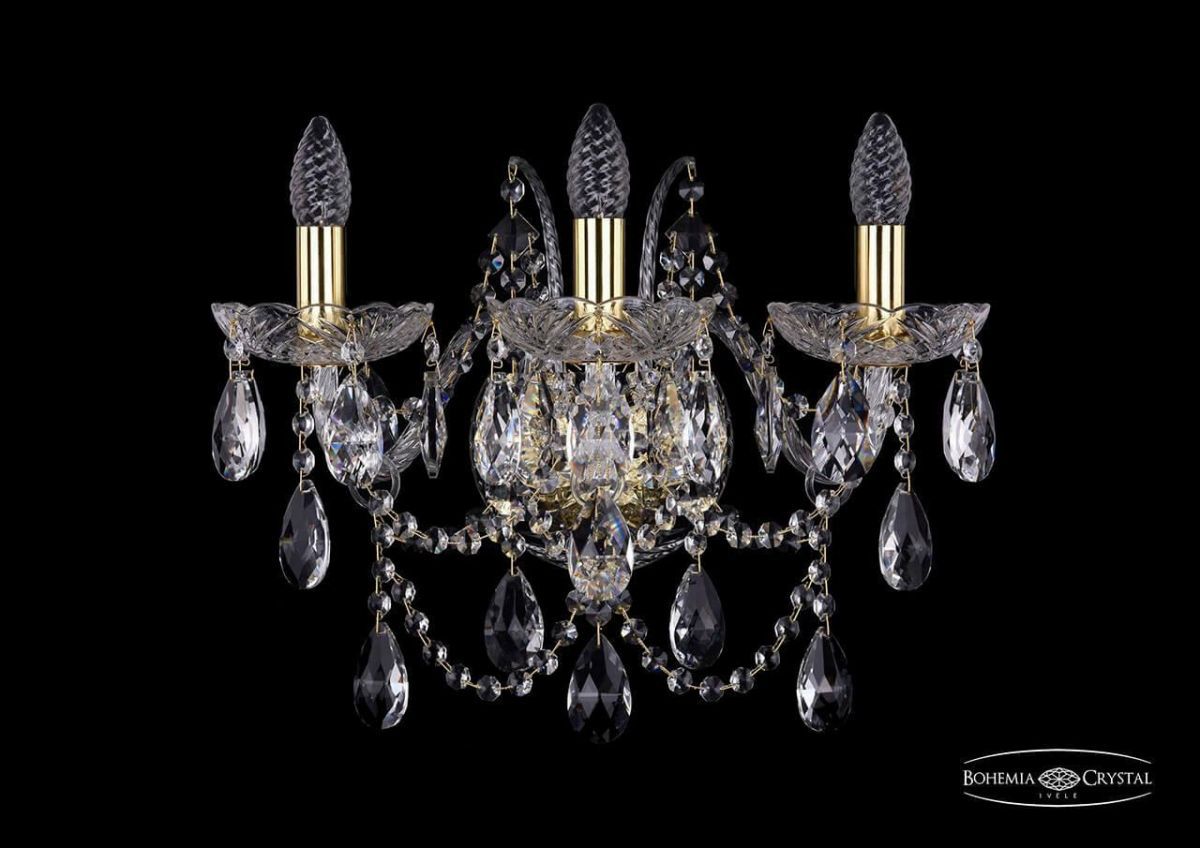 

Бра Bohemia Ivele 1411B/3/160/XL/G, Золотой, 1411 1411B/3/160/XL/G