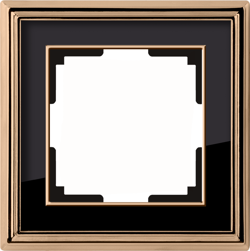 

WL17-Frame-01 Рамка на 1 пост (золото/черный) Palacio Werkel a037672, Palacio WL17-Frame-01 a037672