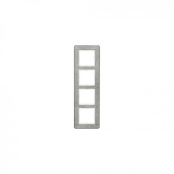 10146083 Рамка Q.7 Нержавеющая сталь 4-постовая вертикальная Berker фото