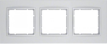 10136424 Рамка B.7 Алюминий 3-постовая Berker фото