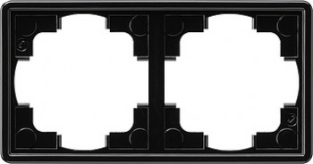 021247 Рамка S-color Черный 2-постовая Gira фото