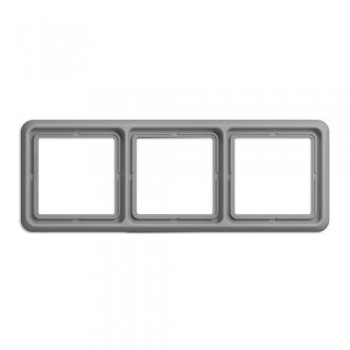 CD583WUGR Рамка CD Ударопрочная Серый 3-постовая Jung фото